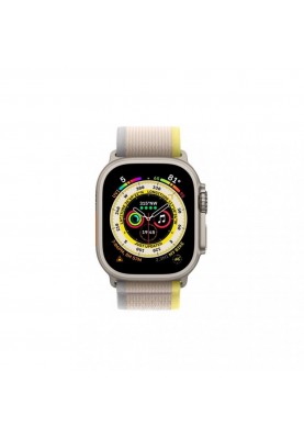 Смарт-годинник Apple Watch Ultra GPS + Cellular 49mm Titanium Case with Yellow/Beige Trail Loop-M/L (MQF23/MQFU3)