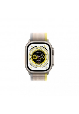 Смарт-годинник Apple Watch Ultra GPS + Cellular 49mm Titanium Case with Yellow/Beige Trail Loop-M/L (MQF23/MQFU3)