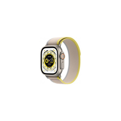 Смарт-годинник Apple Watch Ultra GPS + Cellular 49mm Titanium Case with Yellow/Beige Trail Loop-S/M (MNHD3/MNHK3)