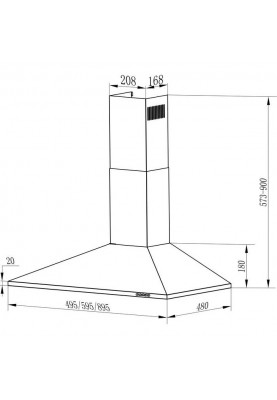 Витяжка купольна Interline ZET XA/60 PB/2/T