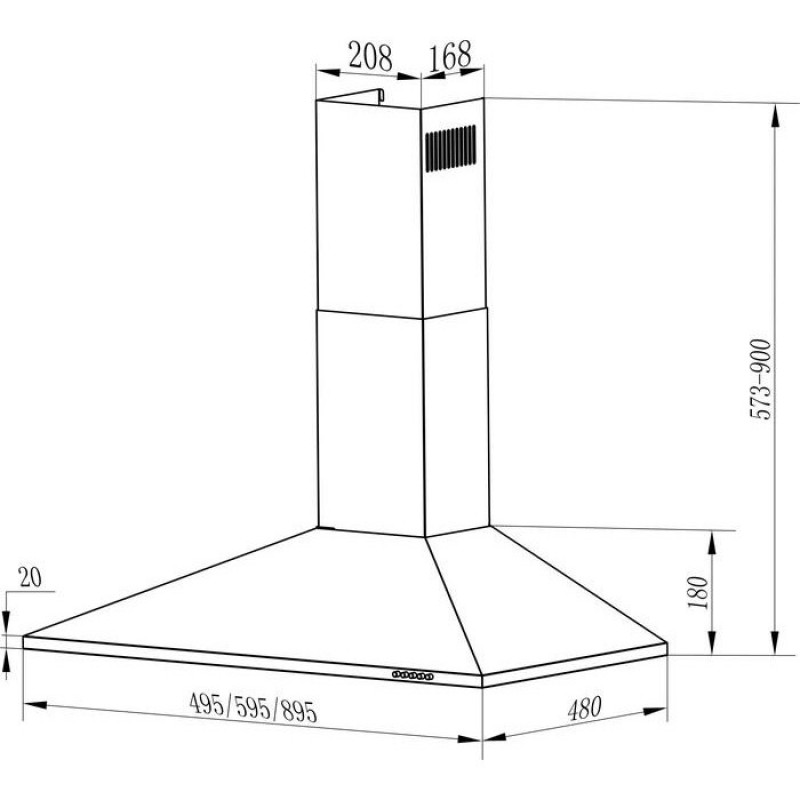 Витяжка купольна Interline ZET XA/60 PB/2/T