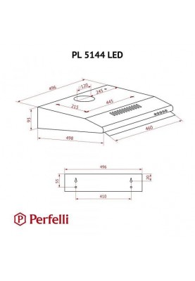 Витяжка плоска Perfelli PL 5144 BR LED