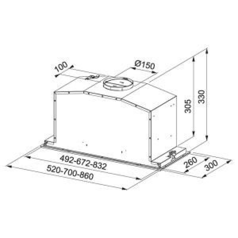 Витяжка, що вбудовується Franke Inca Lux FBI 537 XS/WH (305.0528.071)