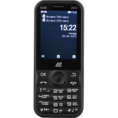 Мобільний телефон 2E E240 2022 Black (688130245159)