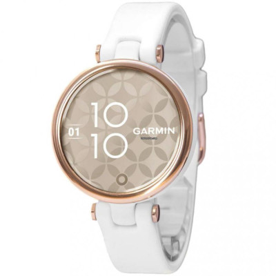 Смарт-годинник Garmin Lily Cream Gold Bezel with White Case and Silicone Band (010-02384-10)