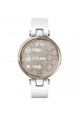 Смарт-годинник Garmin Lily Cream Gold Bezel with White Case and Silicone Band (010-02384-10)