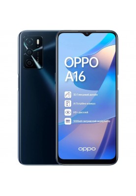 Смартфон OPPO A16 4/64GB Crystal Black