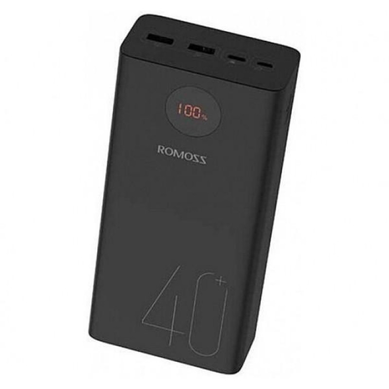 Зовнішній акумулятор (павербанк) Romoss 40000mAh 18W PEA40 Black (PEA40-112-2A45)