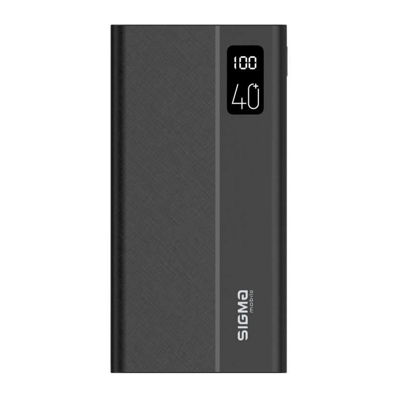 Зовнішній акумулятор (павербанк) Sigma mobile X-power SI40A3QL 40000 mAh Type-C PD20W QC22,5W Black