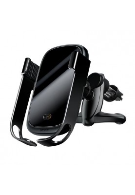 Автомобільний тримач для смартфона Baseus Rock-Solid Electric Holder Wireless Charger Black (WXHW01-01)