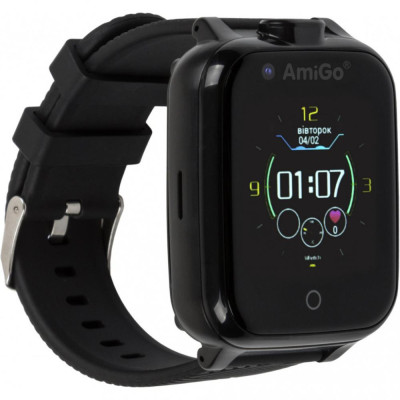 Дитячий розумний годинник AmiGo GO006 GPS 4G WIFI VIDEOCALL Black