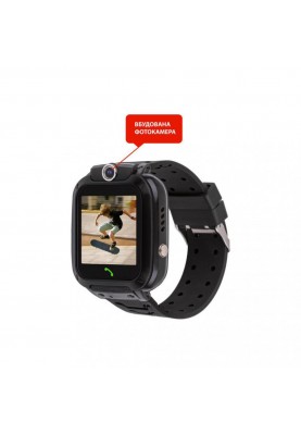 Дитячий розумний годинник AmiGo GO007 FLEXI GPS Black