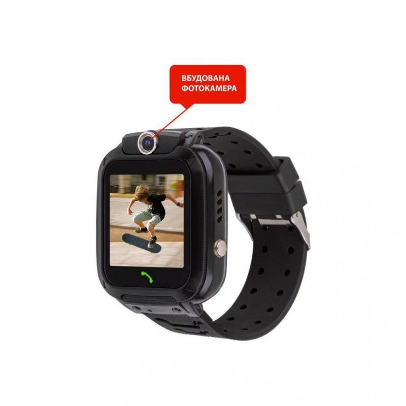 Дитячий розумний годинник AmiGo GO007 FLEXI GPS Black