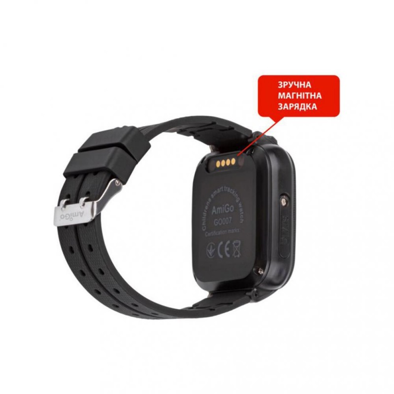 Дитячий розумний годинник AmiGo GO007 FLEXI GPS Black