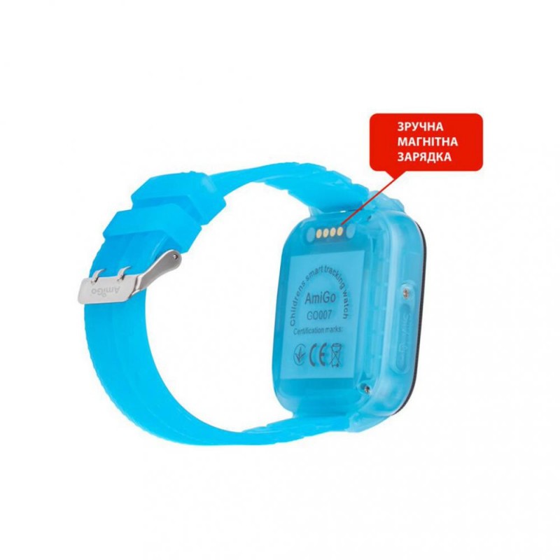 Дитячий розумний годинник AmiGo GO007 FLEXI GPS Blue