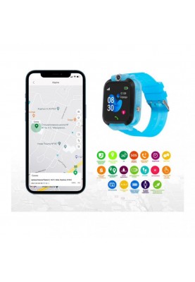 Дитячий розумний годинник AmiGo GO007 FLEXI GPS Blue