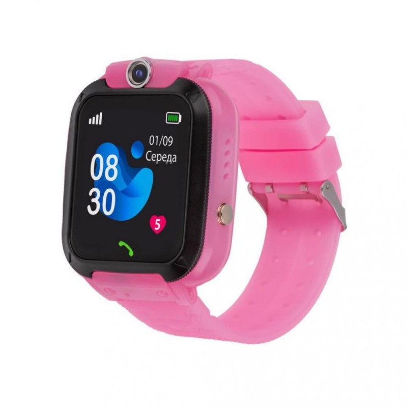 Дитячий розумний годинник AmiGo GO007 FLEXI GPS Pink