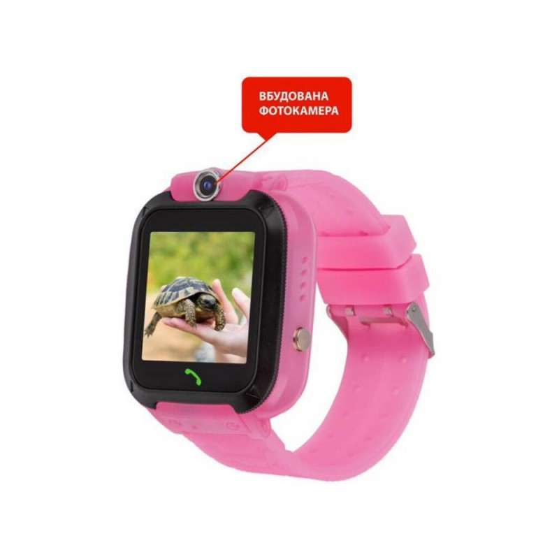 Дитячий розумний годинник AmiGo GO007 FLEXI GPS Pink