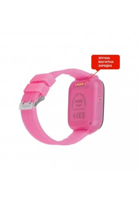 Дитячий розумний годинник AmiGo GO007 FLEXI GPS Pink