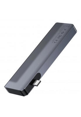 Мультипортовий адаптер Baseus Harmonica Five-in-one HUB Adapter Grey (CAHUB-K0G)