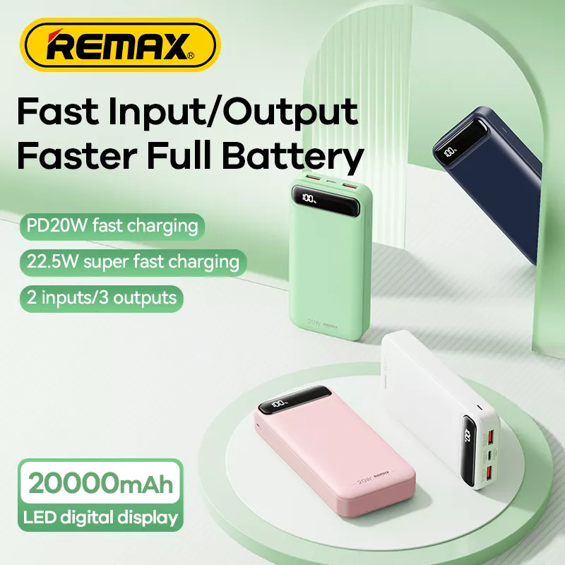 Зовнішній акумулятор (павербанк) REMAX Bole Series Power Bank 22.5W 20000mAh RPP-521 White