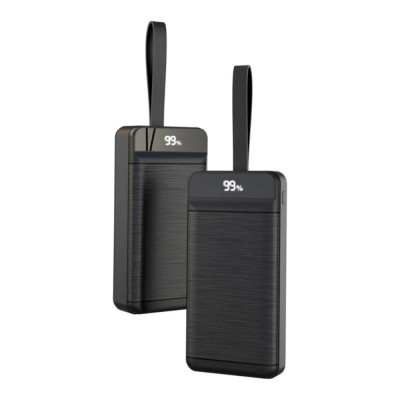 Зовнішній акумулятор (Power Bank) XO Power Bank PR156 3USB+Type-C QC&PD3.0 22.5W 30000mAh Black