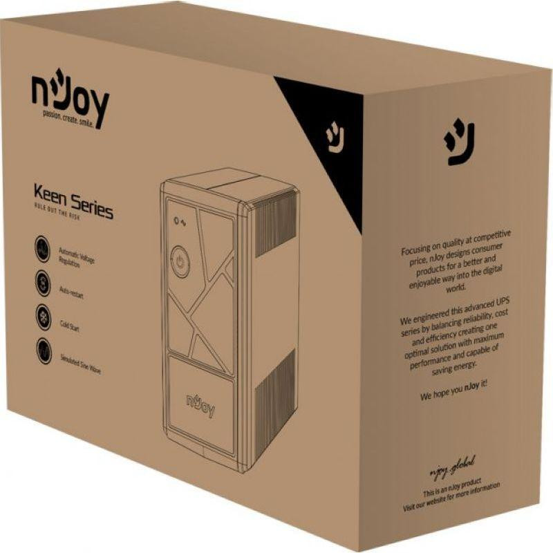 Лінійно-інтерактивний ДБЖ NJOY Keen 800 USB (UPLI-LI080KU-CG01B)