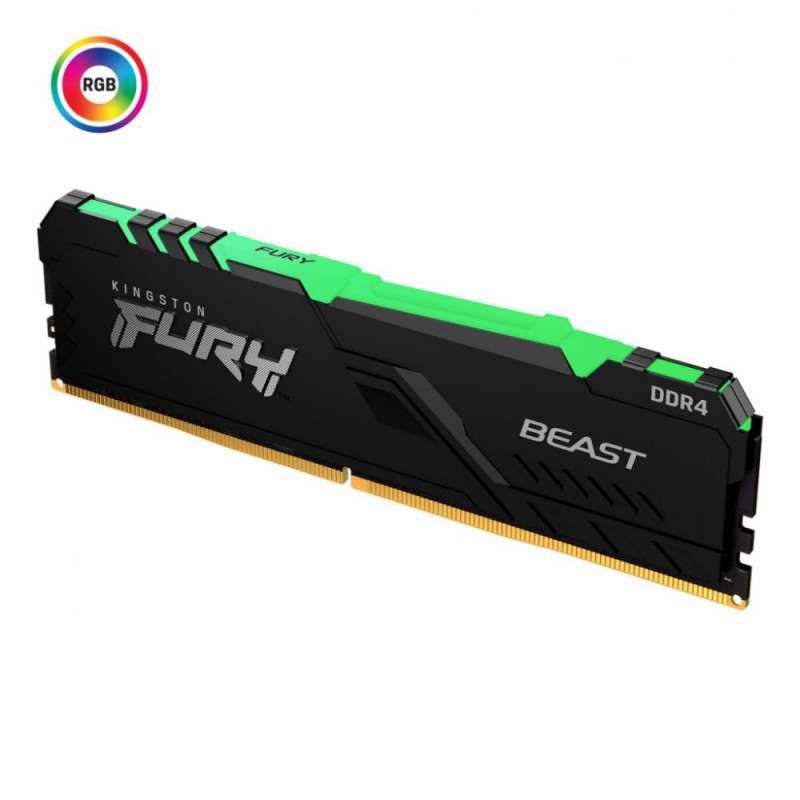 Пам'ять для настільних комп'ютерів Kingston FURY 16 GB DDR4 3200 MHz Beast RGB (KF432C16BB1A/16)