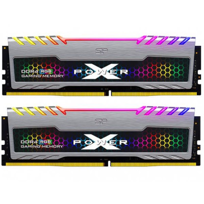 Пам'ять для настільних комп'ютерів Silicon Power 32 GB (2x16 GB) DDR4 3200 MHz XPOWER Turbine RGB (SP032GXLZU320BDB)
