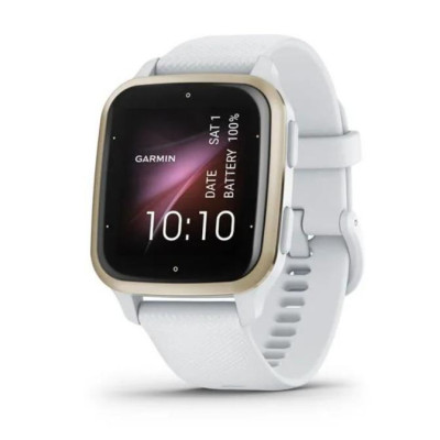 Смарт-годинник Garmin Venu Sq 2 Cream Gold Aluminum Bezel with White Case and Silicone Band (010-02701-01/11)