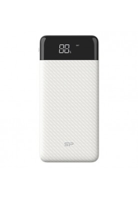 Зовнішній акумулятор (павербанк) Silicon Power GS28 20000mAh Input 5V/2A Micro-USB/Type-C Output 2*USB-A White (SP20KMAPBKGS280W)