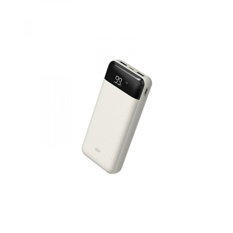 Зовнішній акумулятор (павербанк) Silicon Power GS28 20000mAh Input 5V/2A Micro-USB/Type-C Output 2*USB-A White (SP20KMAPBKGS280W)