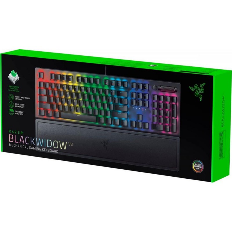 Клавіатура Razer BlackWidow V3 Green Switch USB Black (RZ03-03540800-R3R1)