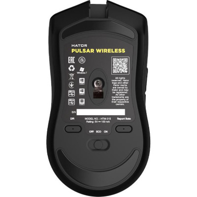 Миша HATOR Pulsar Wireless Black (HTM-315)