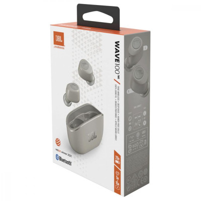 Навушники TWS JBL Wave 100 Silver (JBLW100TWSIVR)