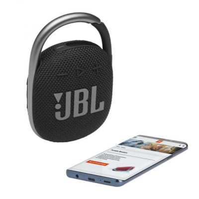 Портативна колонка JBL Clip 4 Black (JBLCLIP4BLK)