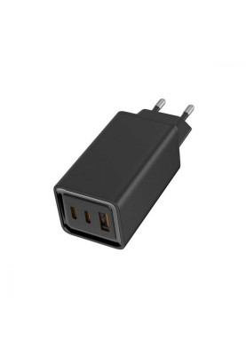 Зарядний пристрій ColorWay GaN3 Pro Power Delivery (USB-A + 2 USB TYPE-C) (CW-CHS039PD-BK)