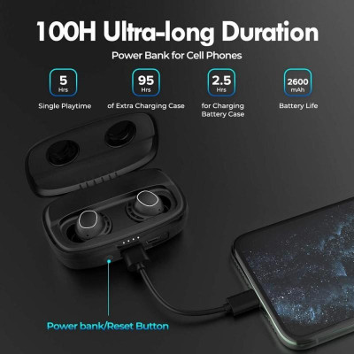 Навушники TWS MPOW M30 Plus Black