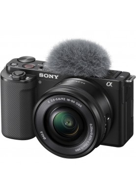 Компактний фотоапарат із змінним об'єктивом Sony ZV-E10 kit (16-50mm) Black (ILCZVE10LB.CEC)
