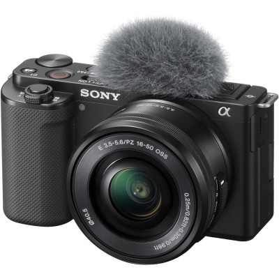 Компактний фотоапарат із змінним об'єктивом Sony ZV-E10 kit (16-50mm) Black (ILCZVE10LB.CEC)
