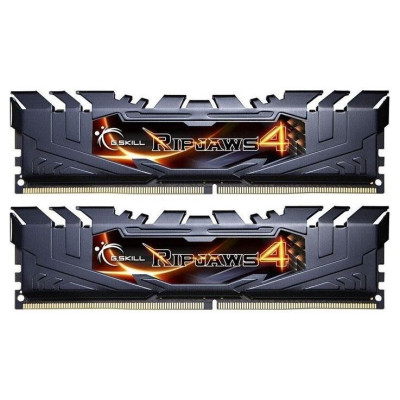 Пам'ять для настільних комп'ютерів G.Skill 16 GB (2x8GB) DDR4 3000 MHz Ripjaws 4 Black (F4-3000C15D-16GRK)