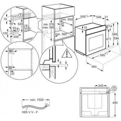 Духовка електрична Electrolux EOF3H00BX