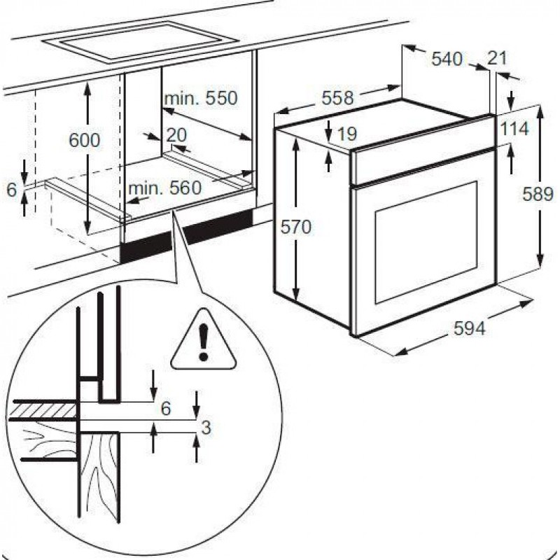 Духовка електрична Zanussi ZZB510301X