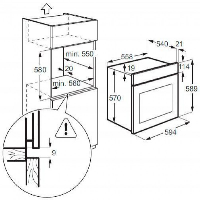 Духовка електрична Zanussi ZZB510301X