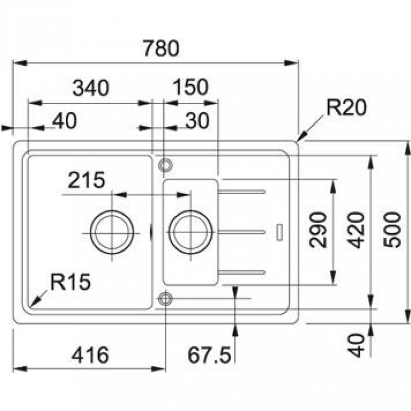 Кухонна мийка Franke Basis BFG 651-78 114.0272.634