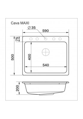 Кухонна мийка Interline Cava Maxi avena