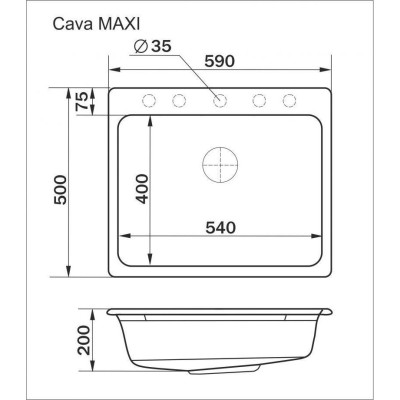 Кухонна мийка Interline Cava Maxi avena
