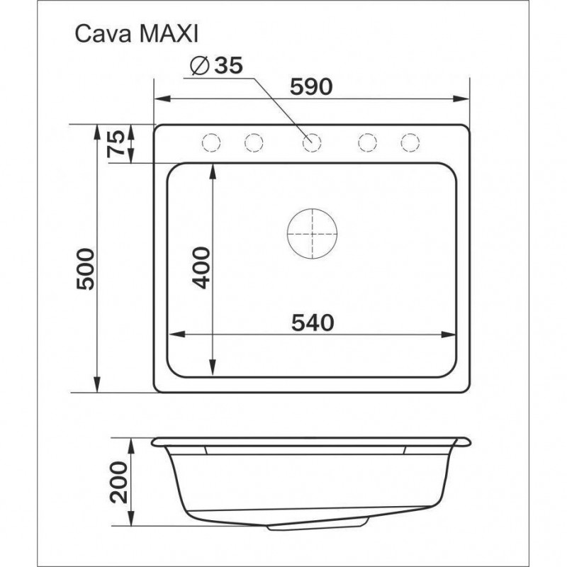 Кухонна мийка Interline Cava Maxi avena