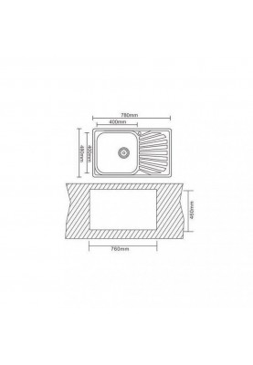 Кухонна мийка Interline VEGA microdecor