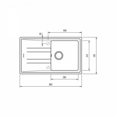 Кухонна мийка Teka Stone 50 B-TG 1B 1D 115330014